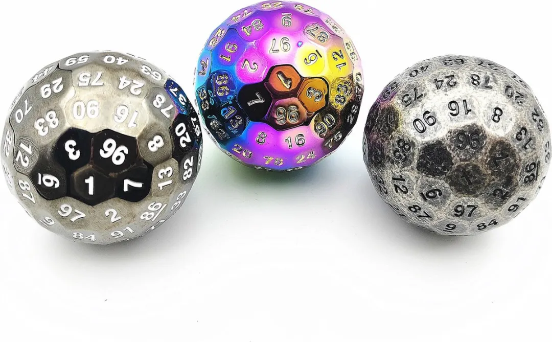 Lapi Toys D100 D&D Dobbelsteen Metaal - Regenboog