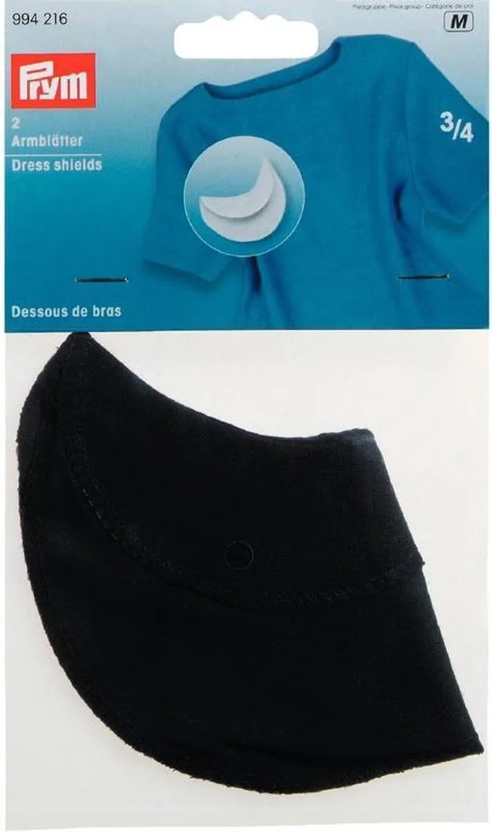 Prym Sous-bras Gr. 3/4 Zwart