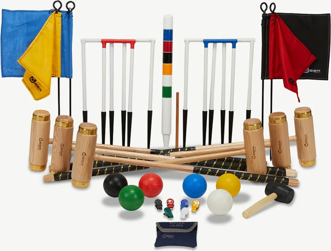 Ubergames Croquetset 6 Personen - ECO Hardhout - Luxe Tas