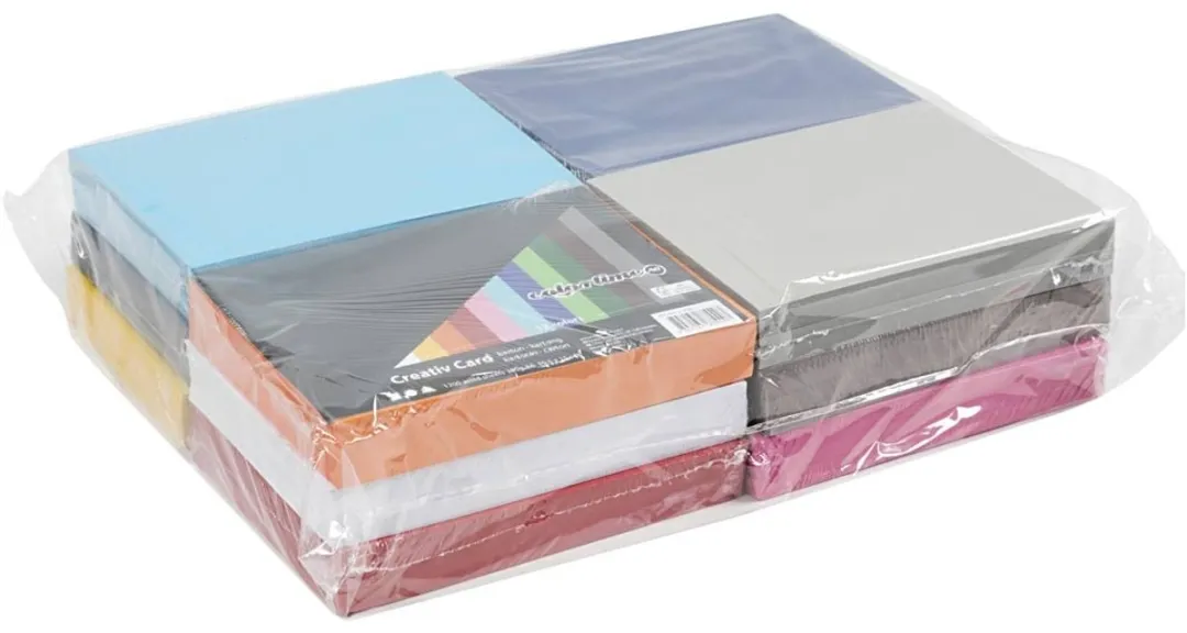 Colortime Gekleurd Karton A6 Multicolor - 12 Kleuren - 1200 Vellen