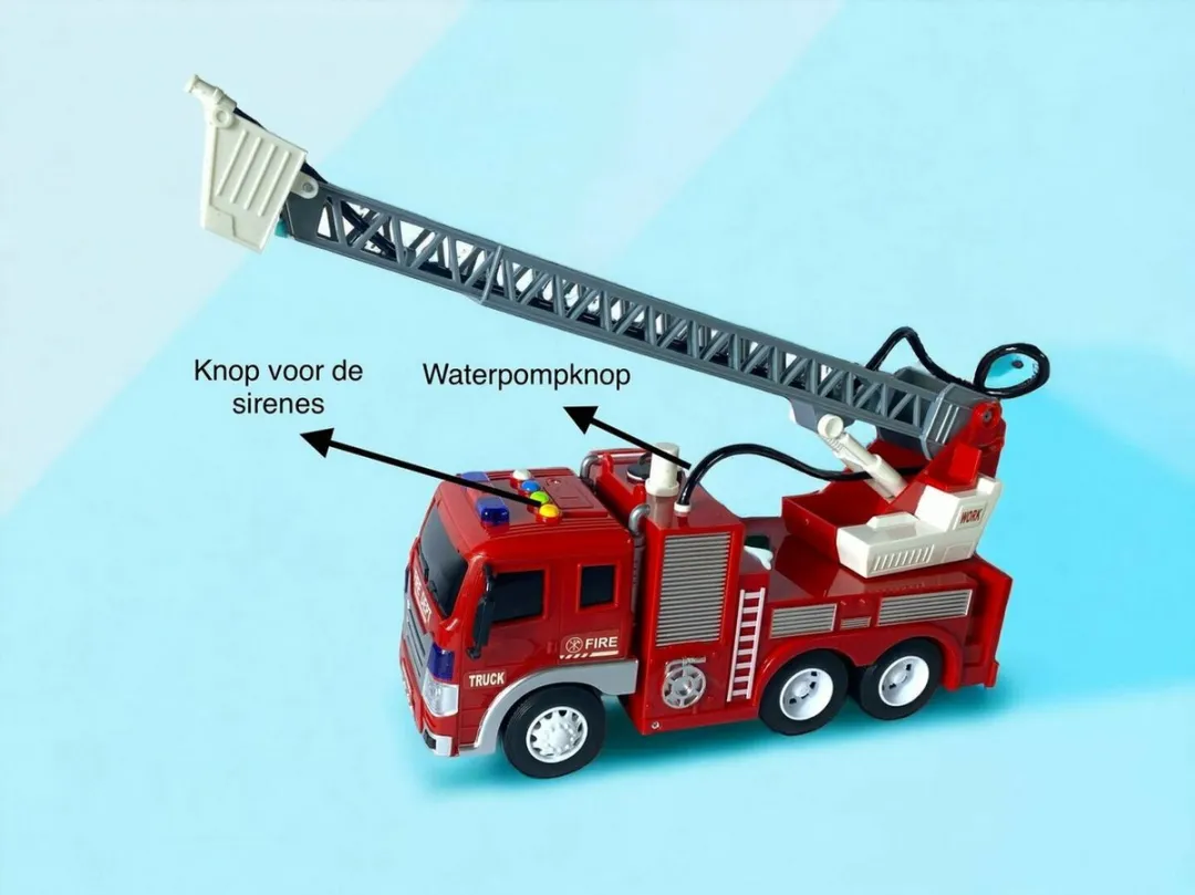 698 Jian Sheng Brandweerwagen 1:16 JS109Brand - Frictiemotor