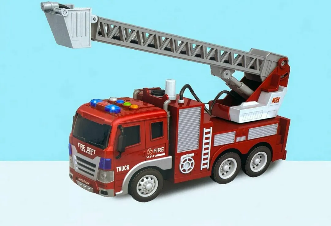 698 Jian Sheng Brandweerwagen 1:16 JS109Brand - Frictiemotor