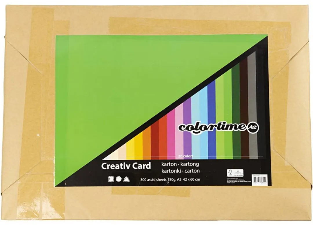 Colortime Hobbykarton A2 Multicolor - 300 Vel - 180 g/m²