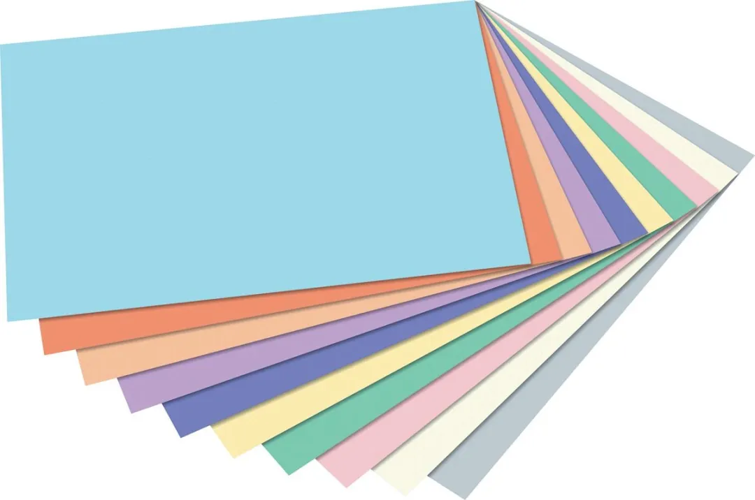 Folia Gekleurd Tekenpapier Pastel - 10 Kleuren - 100 Stuks