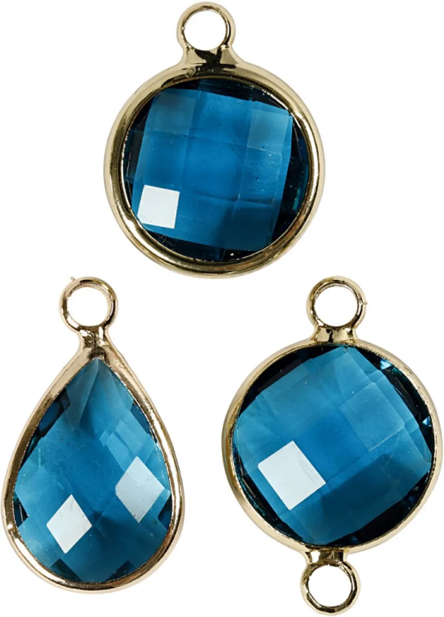 Creativ Company Sieradenhanger Cabochon Facetglas 15-20mm