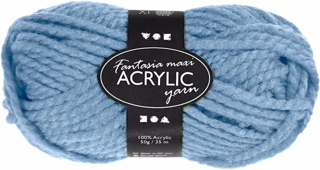 Creativ Company Maxi Bolletje Lichtblauw Acryl Garen 35m