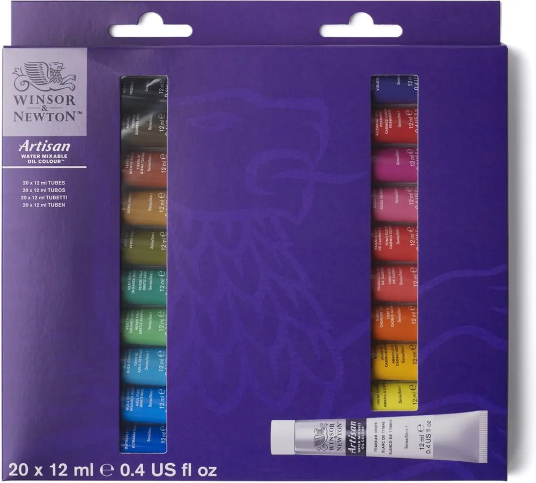 Winsor & Newton Artisan Water Mixable Olieverf Set 20x12ml