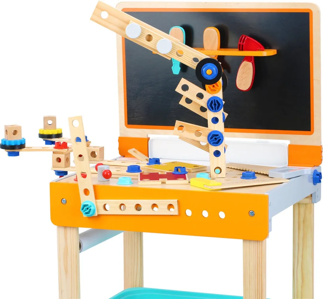 Small Foot Houten Werkbank met Tekentafel - Multicolor