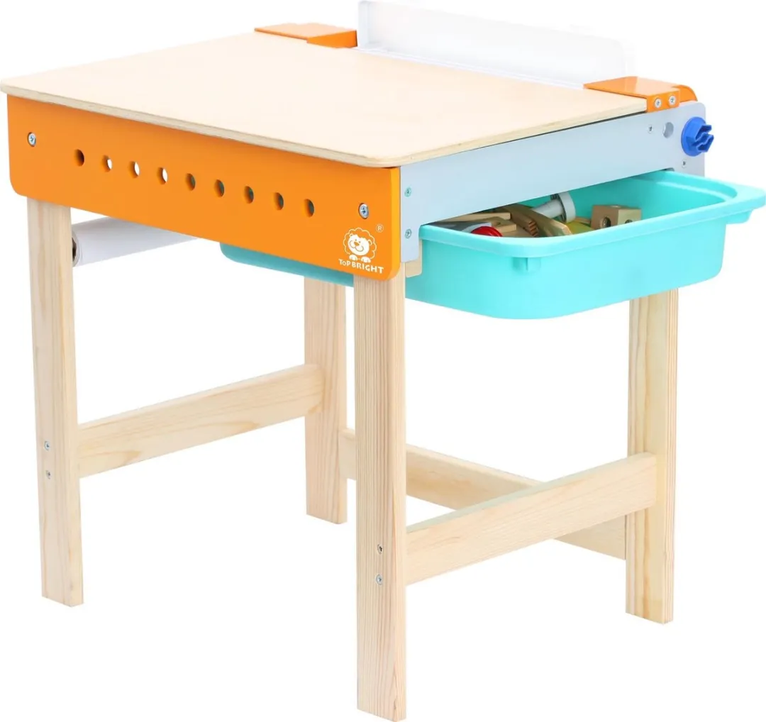 Small Foot Houten Werkbank met Tekentafel - Multicolor