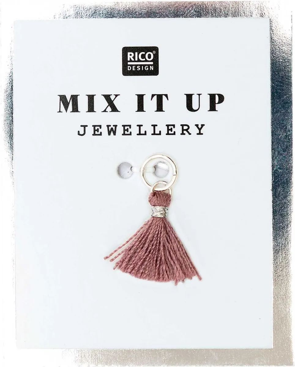 Rico Design Sieradenkwastje 11mm Paars - Zilverkleurig oog