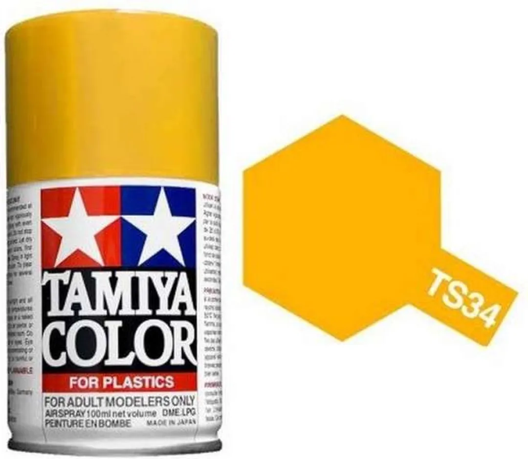 Tamiya TS-34 Acryl Spray - 100ml - Glanzend Geel