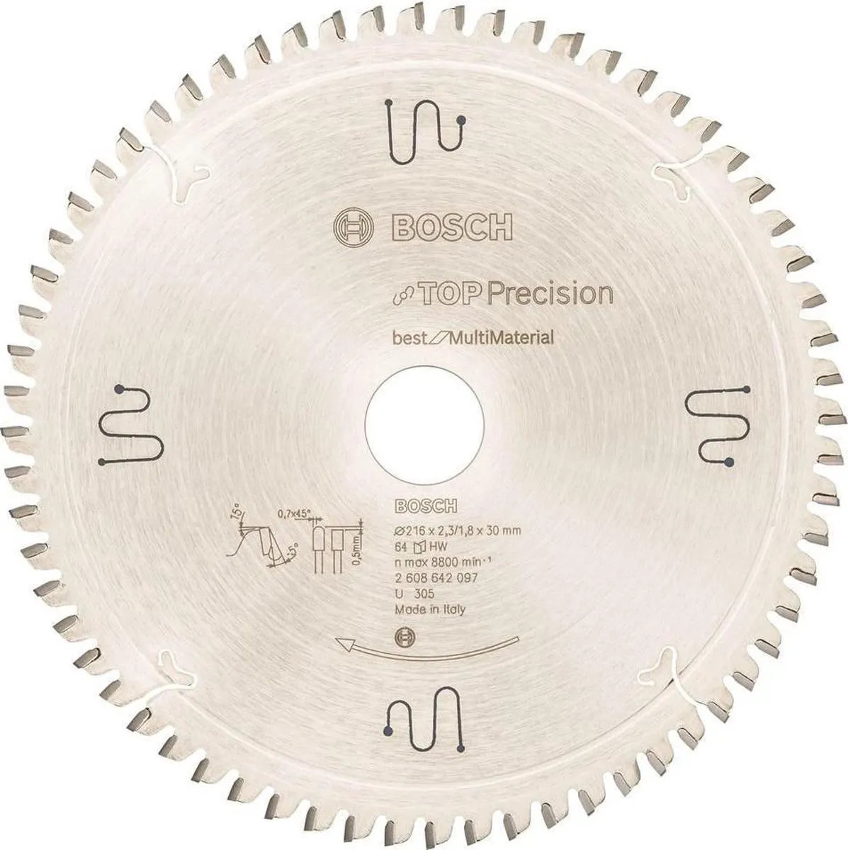 Bosch Professional Top Precision Zaagblad 216mm 64 Tanden