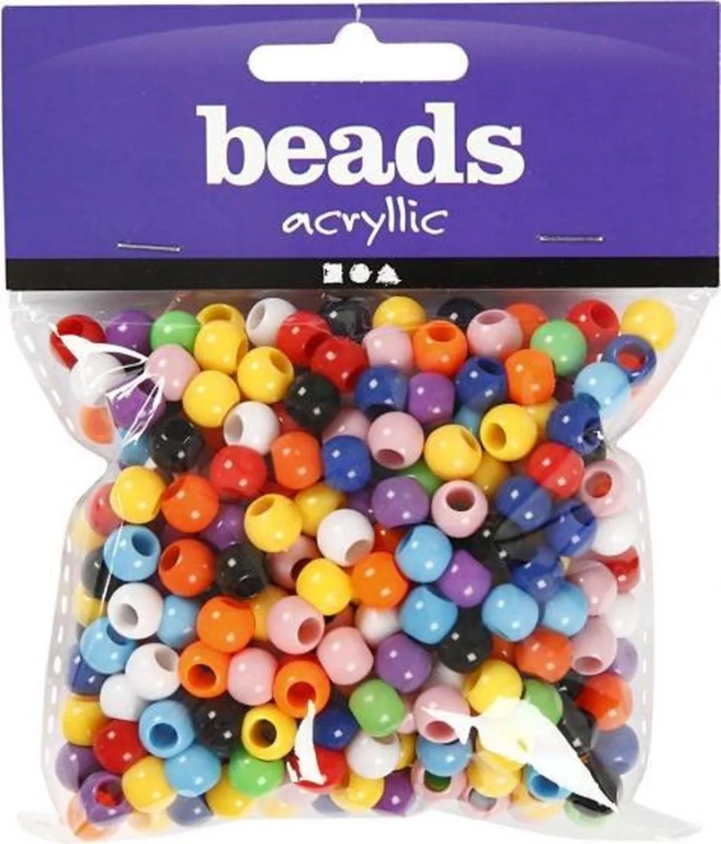 Creativ Company Pony Kralen Mix 85gr - 250 Stuks