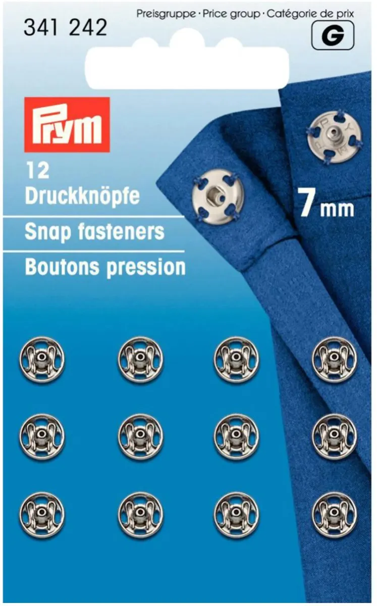 Prym Aannaaidrukknopen 7mm - Zilverkleurig - 12 Stuks - afbeelding 6 van 6