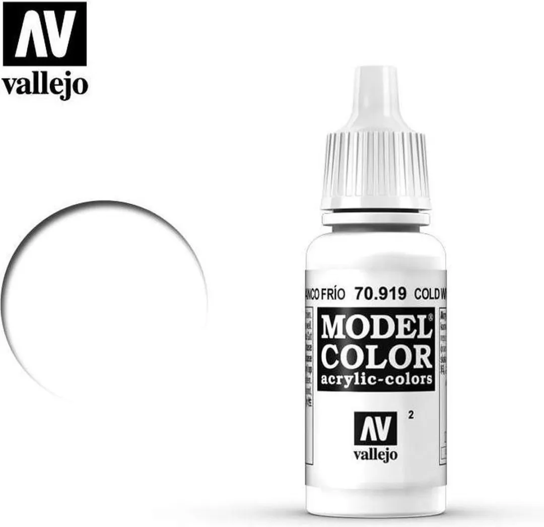 Vallejo Model Color Cold White Acrylverf 17ml