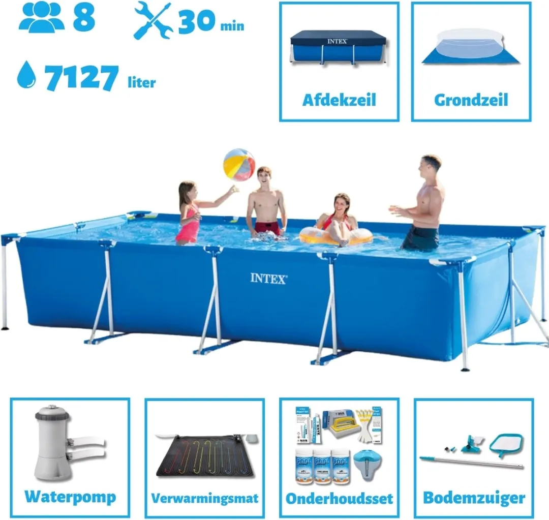 Intex Opzetzwembad 450x220x84cm Blauw