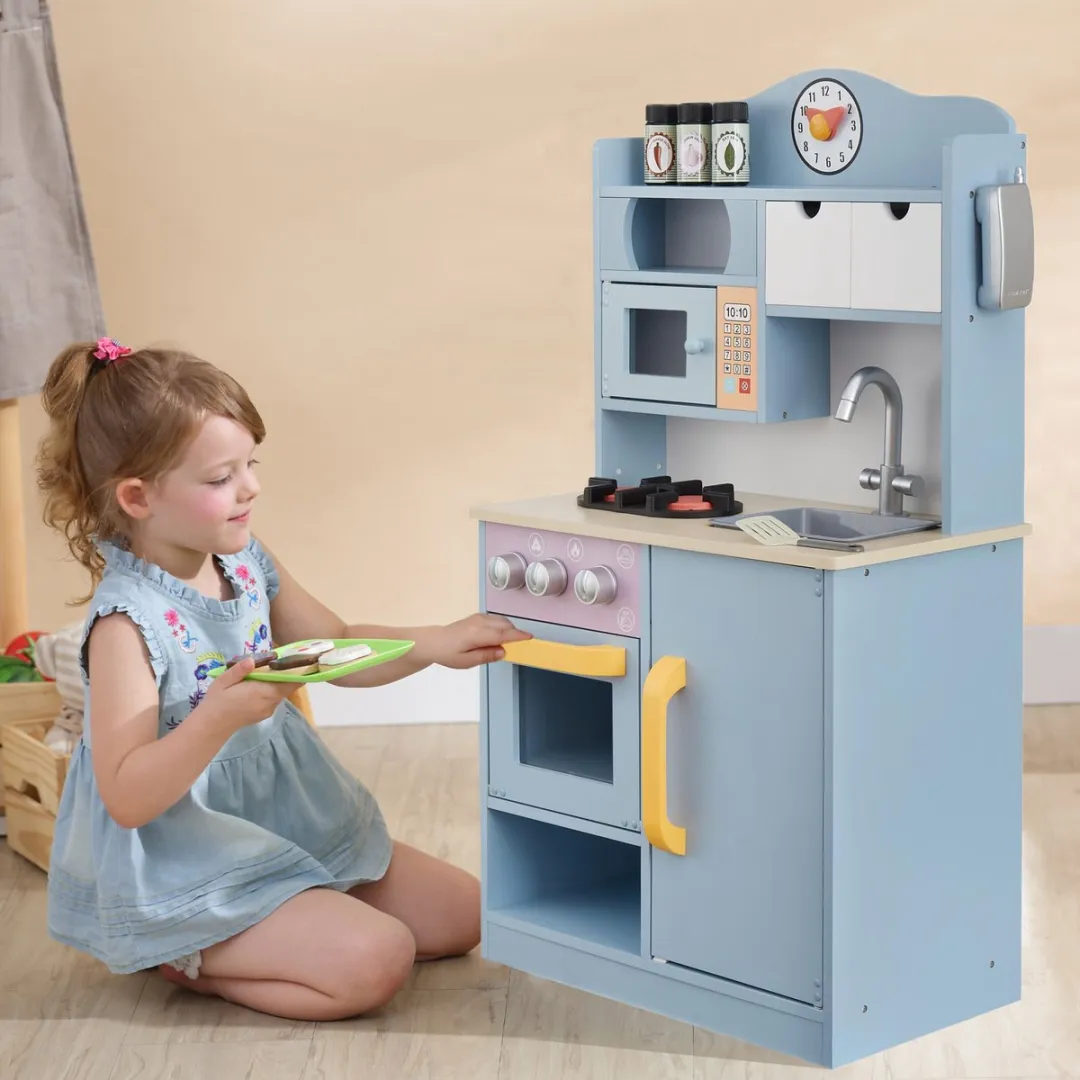 Teamson Kids Florence Houten Speelkeuken - Blauw