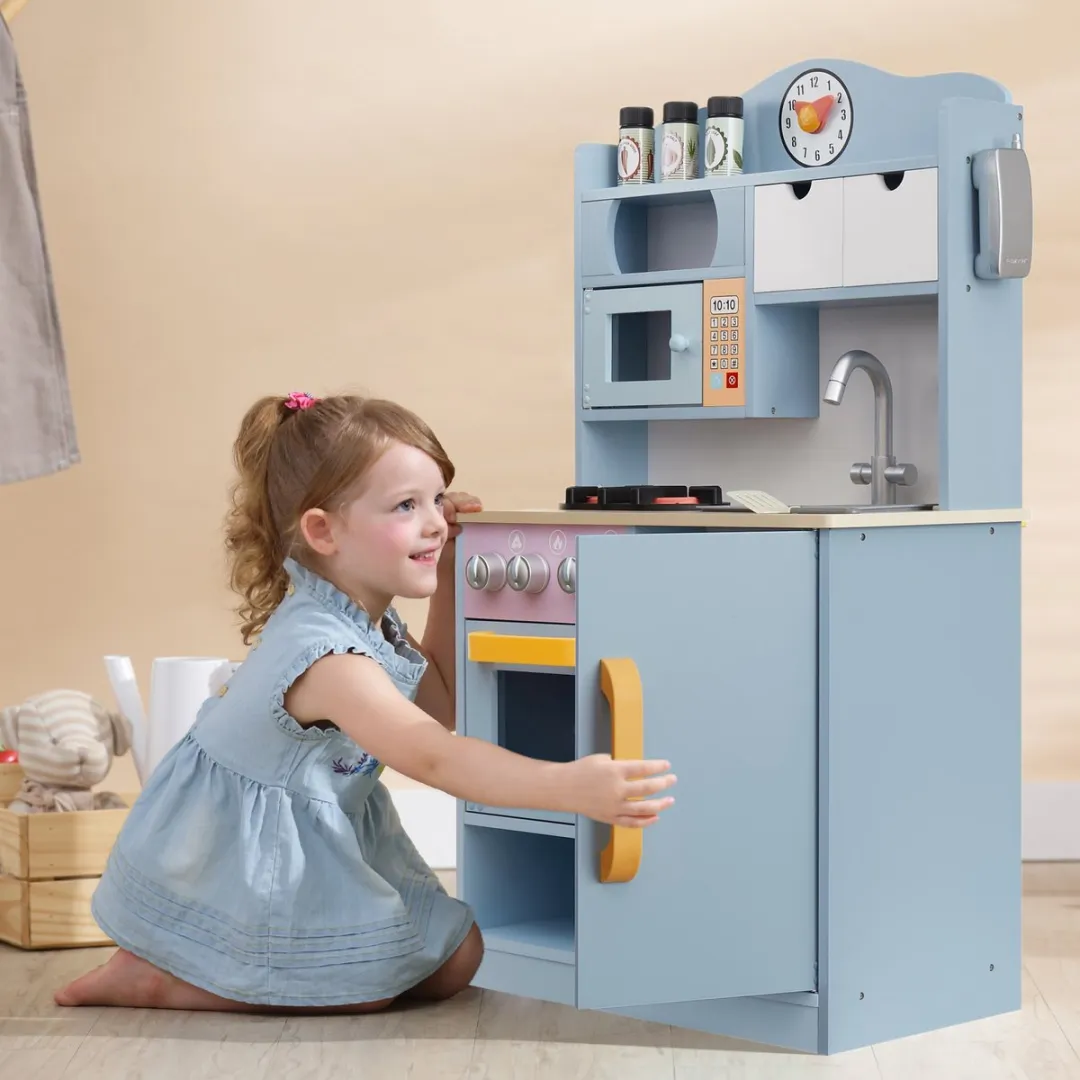 Teamson Kids Florence Houten Speelkeuken - Blauw