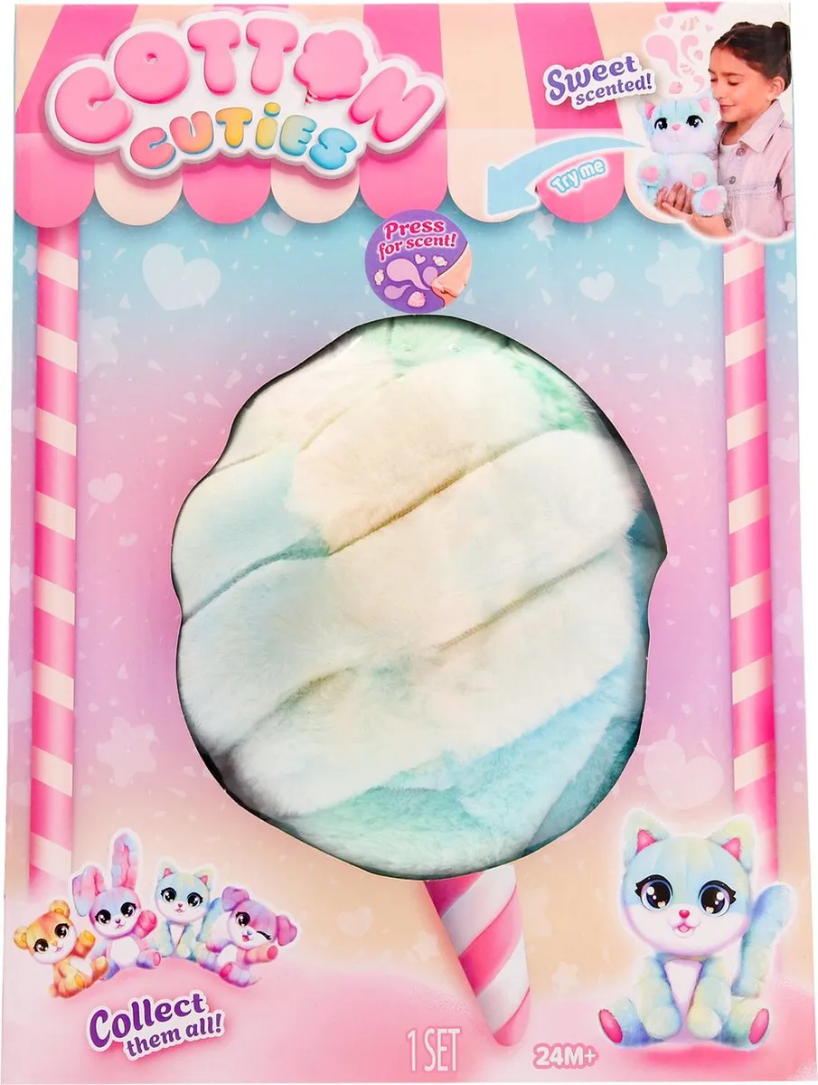 Imc Toys Cotton Cuties Kitty Geurende Suikerspin Knuffel 30cm - Multikleur - afbeelding 6 van 6