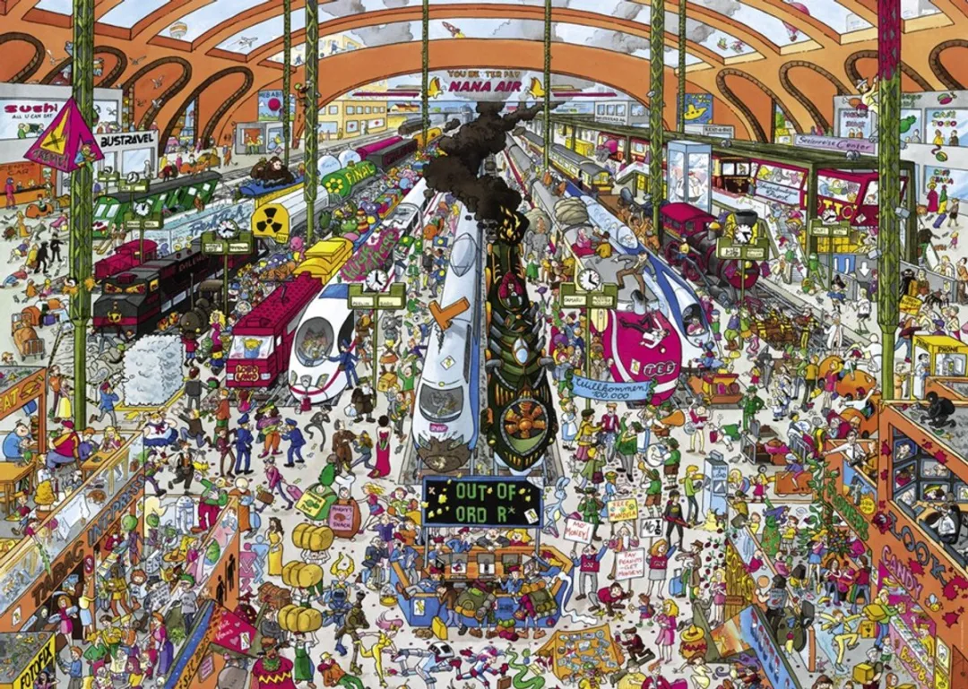 Heye Train Station Legpuzzel 2000 Stuks - Multicolor
