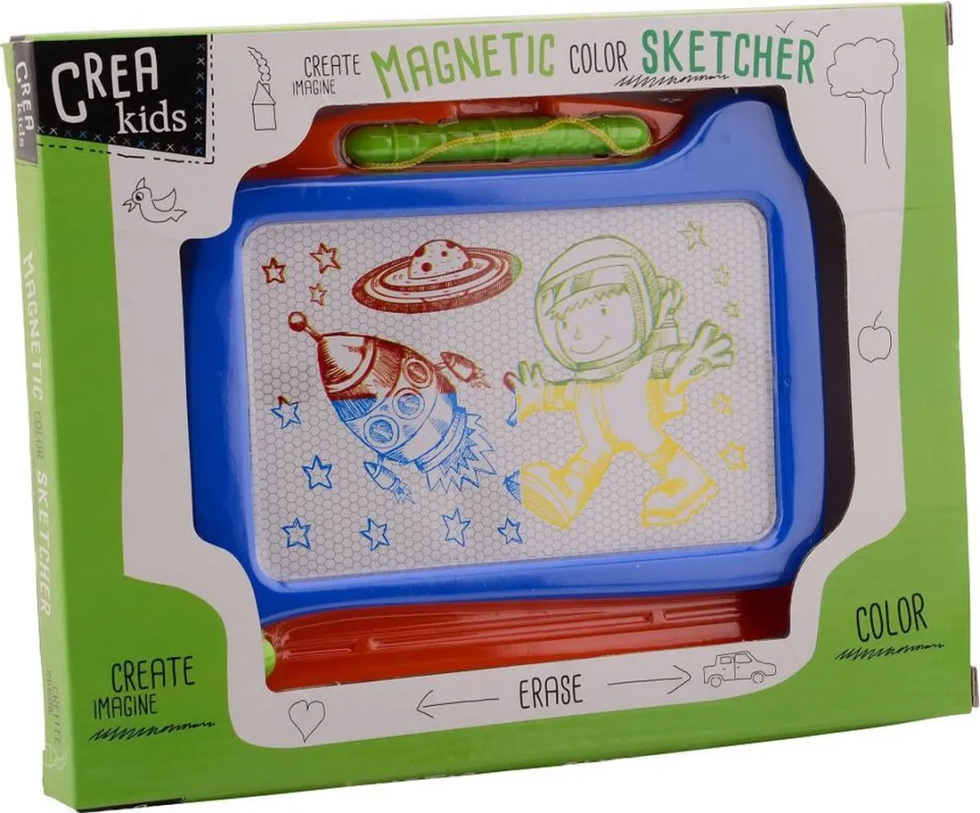 Johntoy Crea Kids Magnetisch Tekenbord 19x17cm - Blauw/Oranje