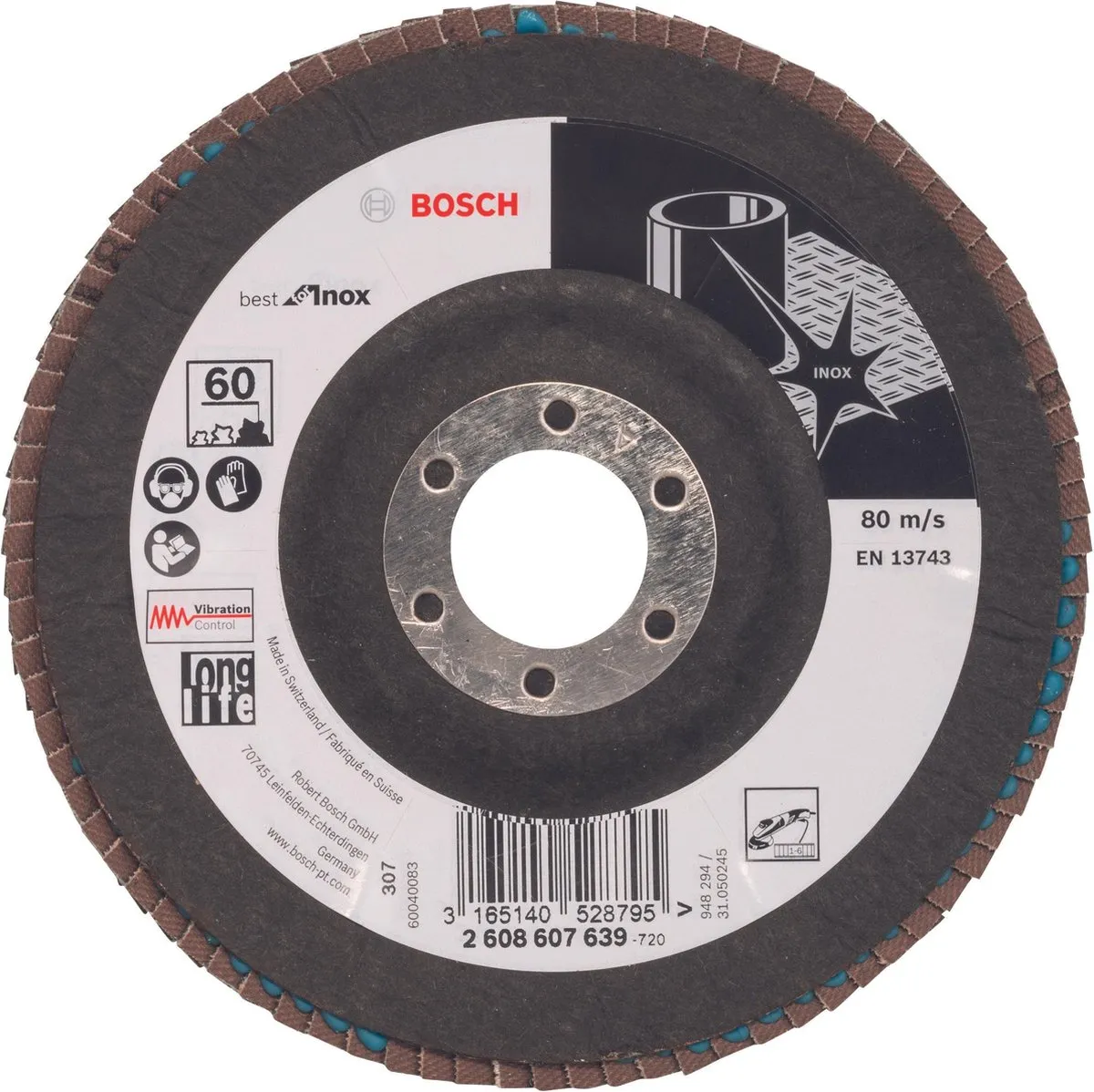 Bosch Lamellenschuurschijf Best for Inox 125mm