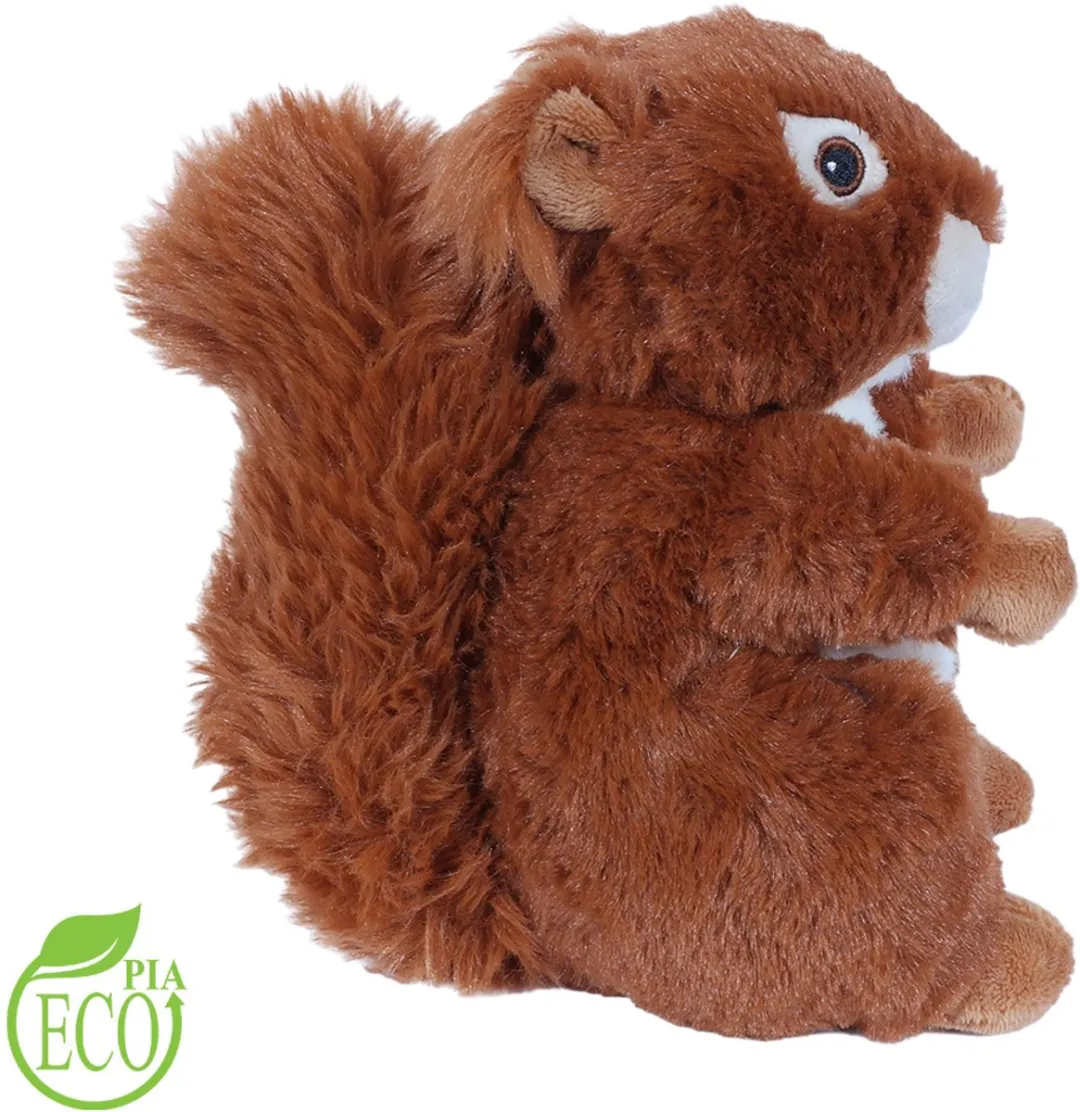PIA Eco Pluche Eekhoorn 17cm - Wit/Bruin