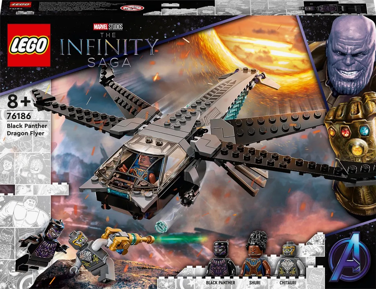 LEGO Marvel Avengers Black Panther Dragon Flyer 76186