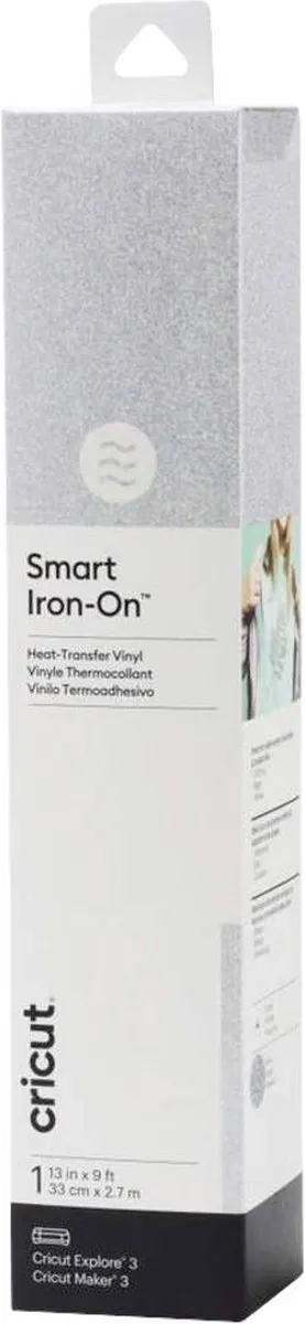 Cricut Smart Iron-On 33x273cm Glitter Zilver - 1 Vel