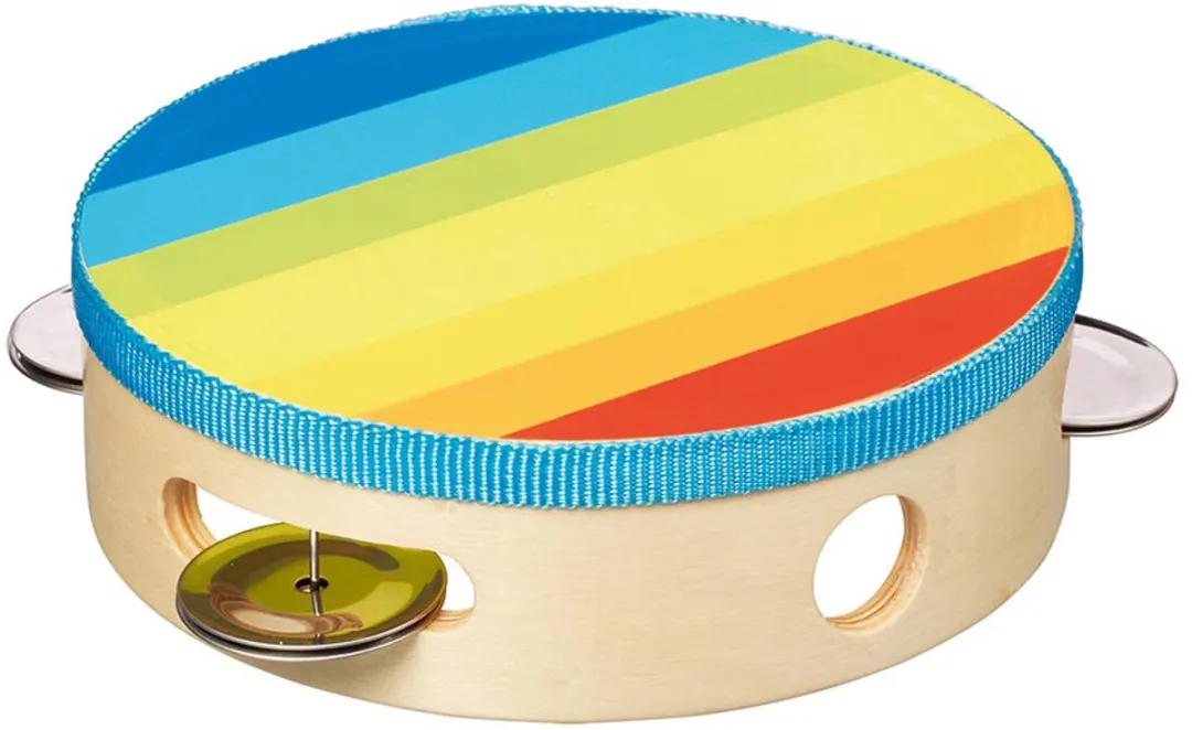 Goki Tambourine met belletjes - Multicolor