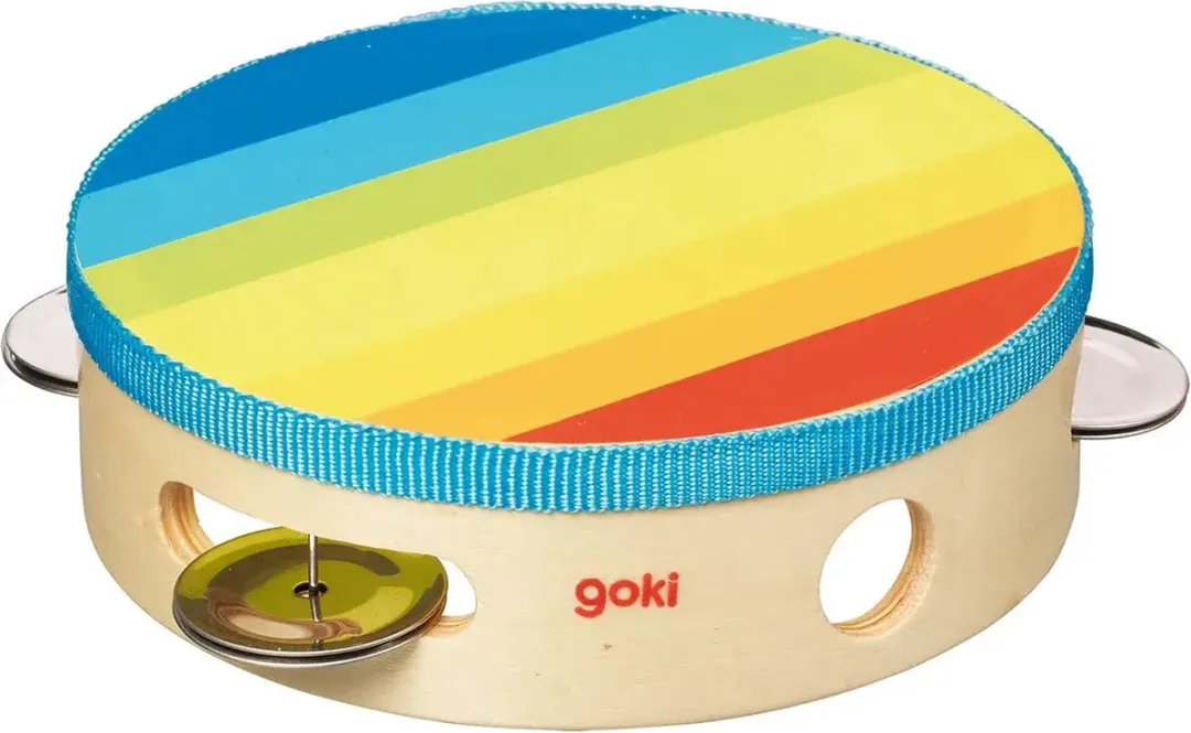 Goki Tambourine met belletjes - Multicolor