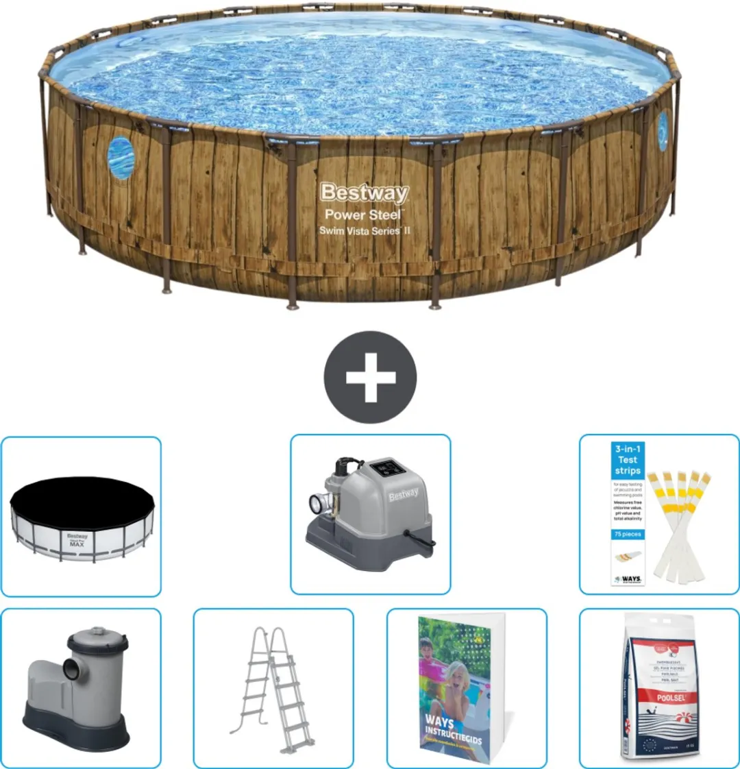 Bestway Rond Power Steel Swim Vista Zwembad 549cm