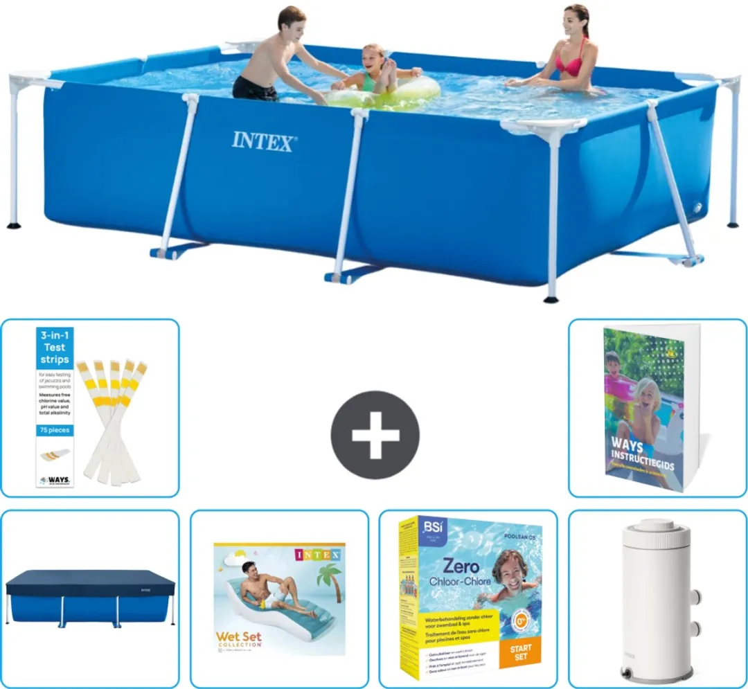 Intex Rechthoekig Frame Zwembad 300x200x75cm