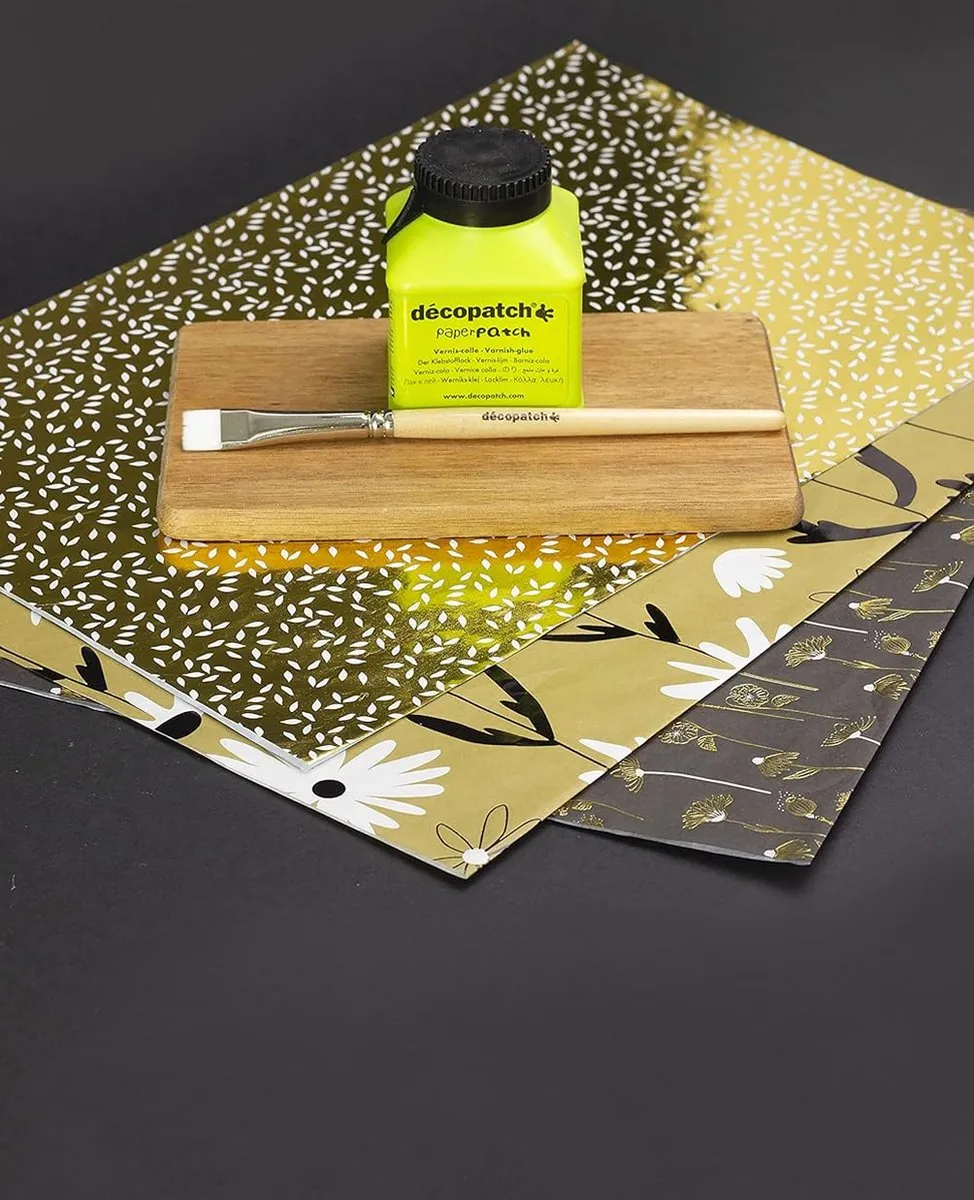 Decopatch Texture Papier Goudkleurig A3 - 1 Stuk