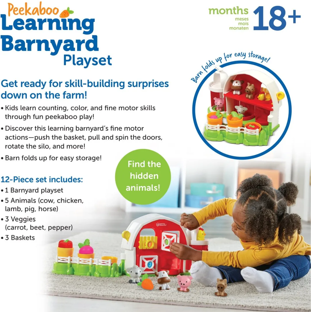 Learning Resources Peekaboo Barnyard Playset 950LER7745 - Multicolor