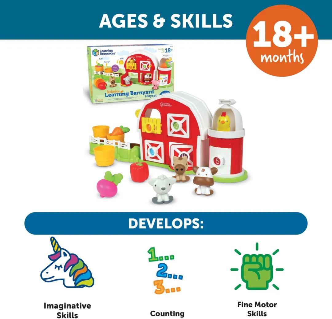 Learning Resources Peekaboo Barnyard Playset 950LER7745 - Multicolor