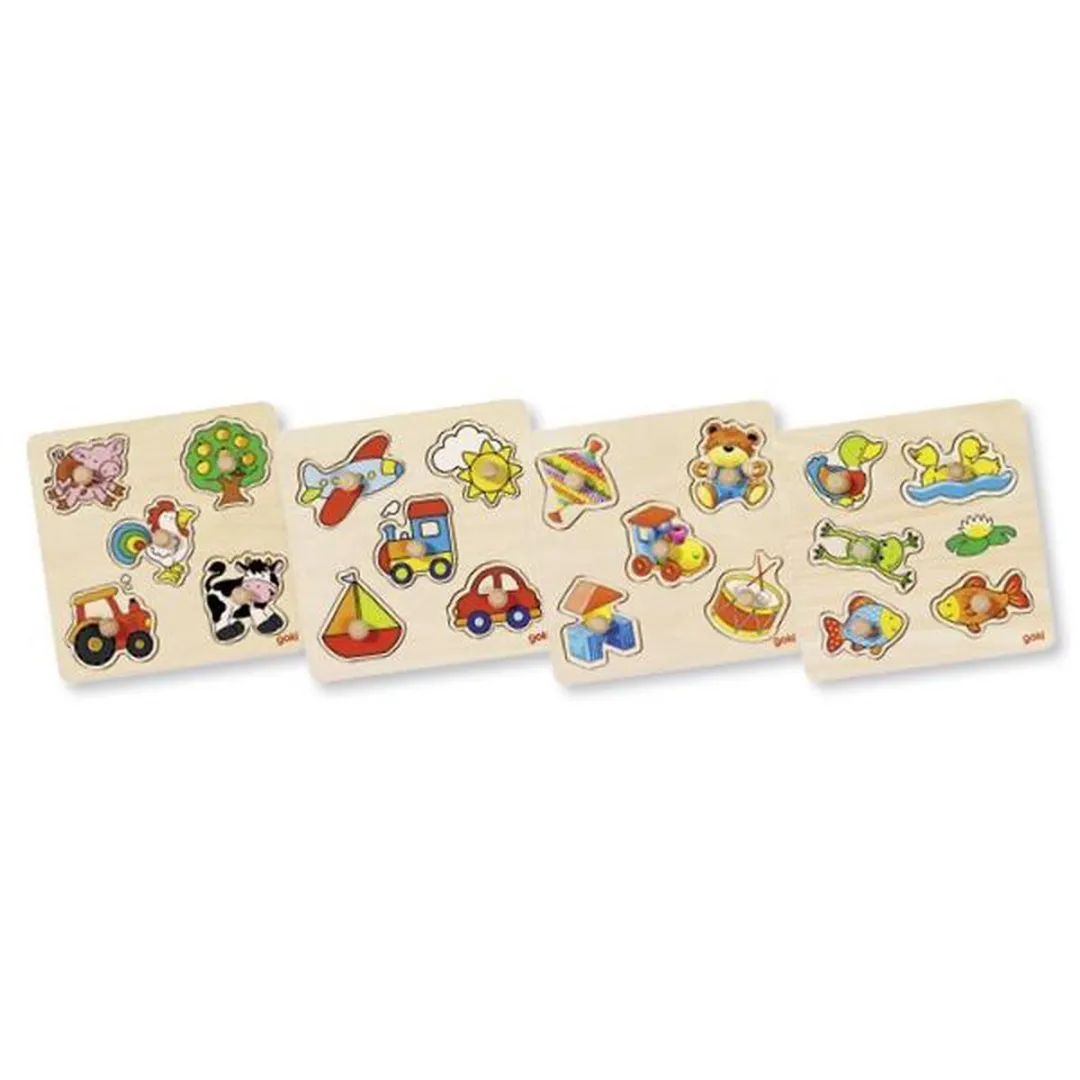 Goki Knopjespuzzel L4PC-00058661 - 10 Stuks - Multi