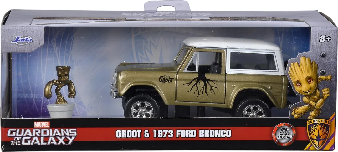 Jada Toys Marvel Guardians of the Galaxy 1973 Ford Bronco 1:32 Metaal Speelgoedvoertuig - Bruin
