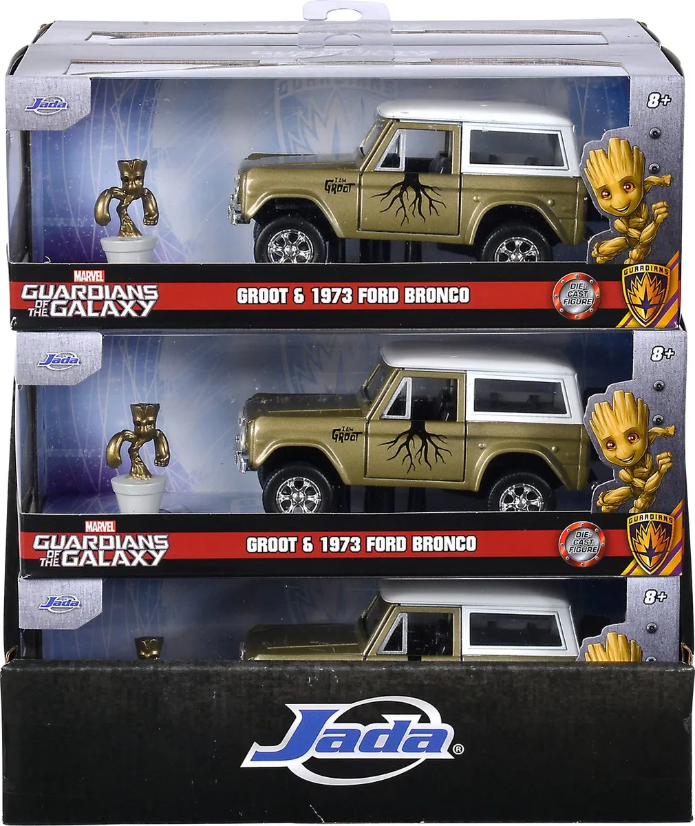 Jada Toys Marvel Guardians of the Galaxy 1973 Ford Bronco 1:32 Metaal Speelgoedvoertuig - Bruin