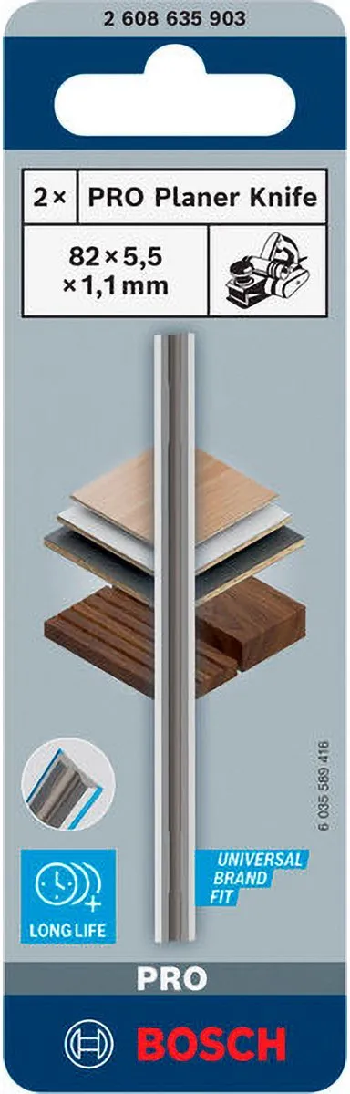 Bosch PRO Schaafmes 82x5,5x1,1mm - 2 Stuks