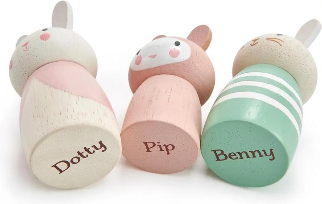 Tender Leaf Toys Bunny Tales Junior Speelfiguren 3-delig - Groen/Rose - afbeelding 6 van 6
