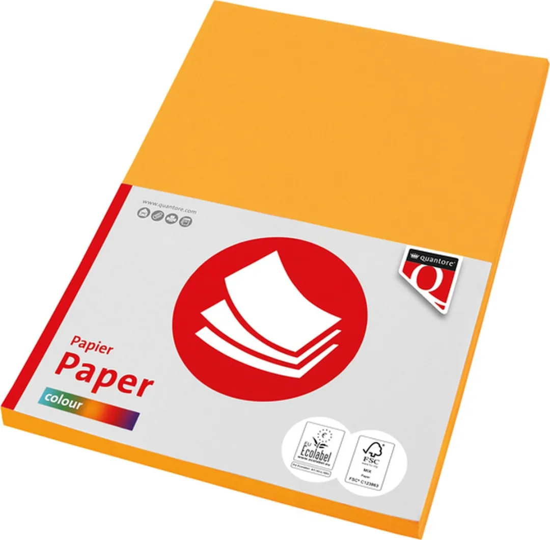 Quantore Gekleurd Papier A4 120gr Diepgeel