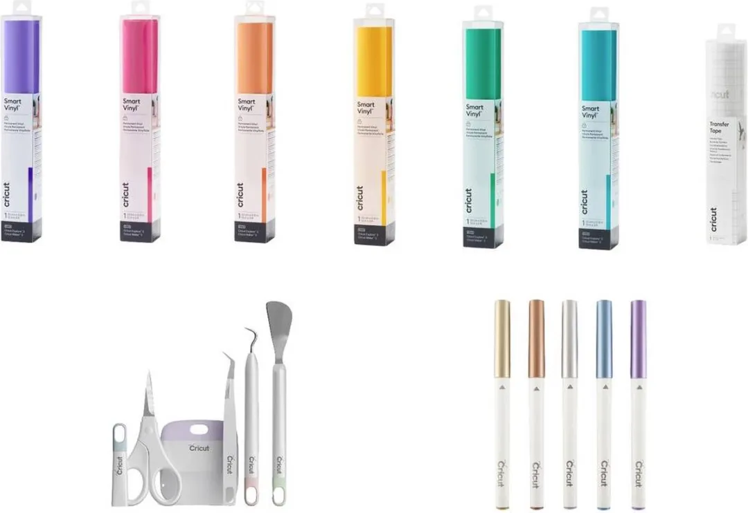 CRICUT SmartVinyl Bundle Maker 3 & Explore 3 - 4x Vinyl 33x91cm