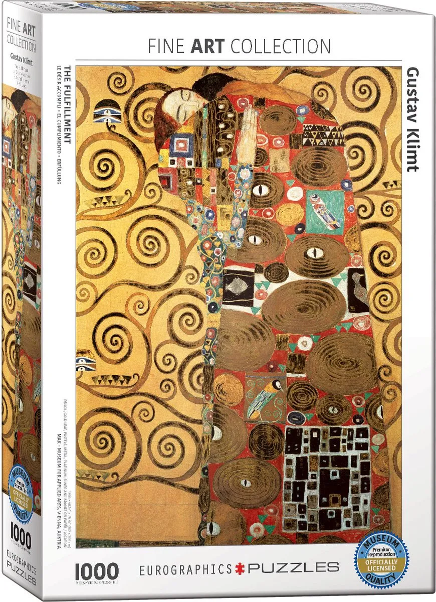 Eurographics Puzzel Gustav Klimt The Fulfillment 1000 Stuks