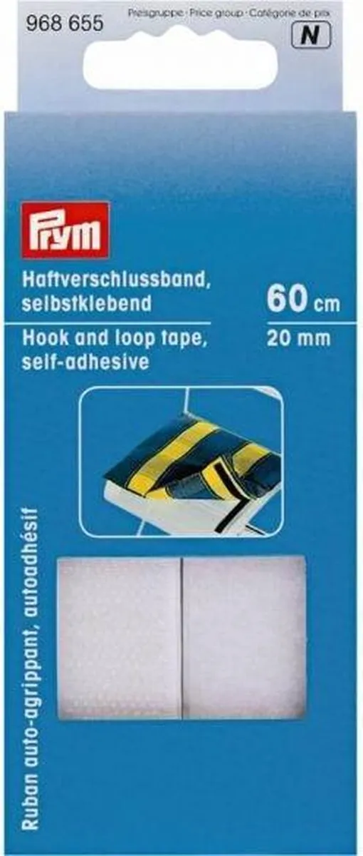 Prym Klittenband Zelfklevend 20mm Wit 60cm