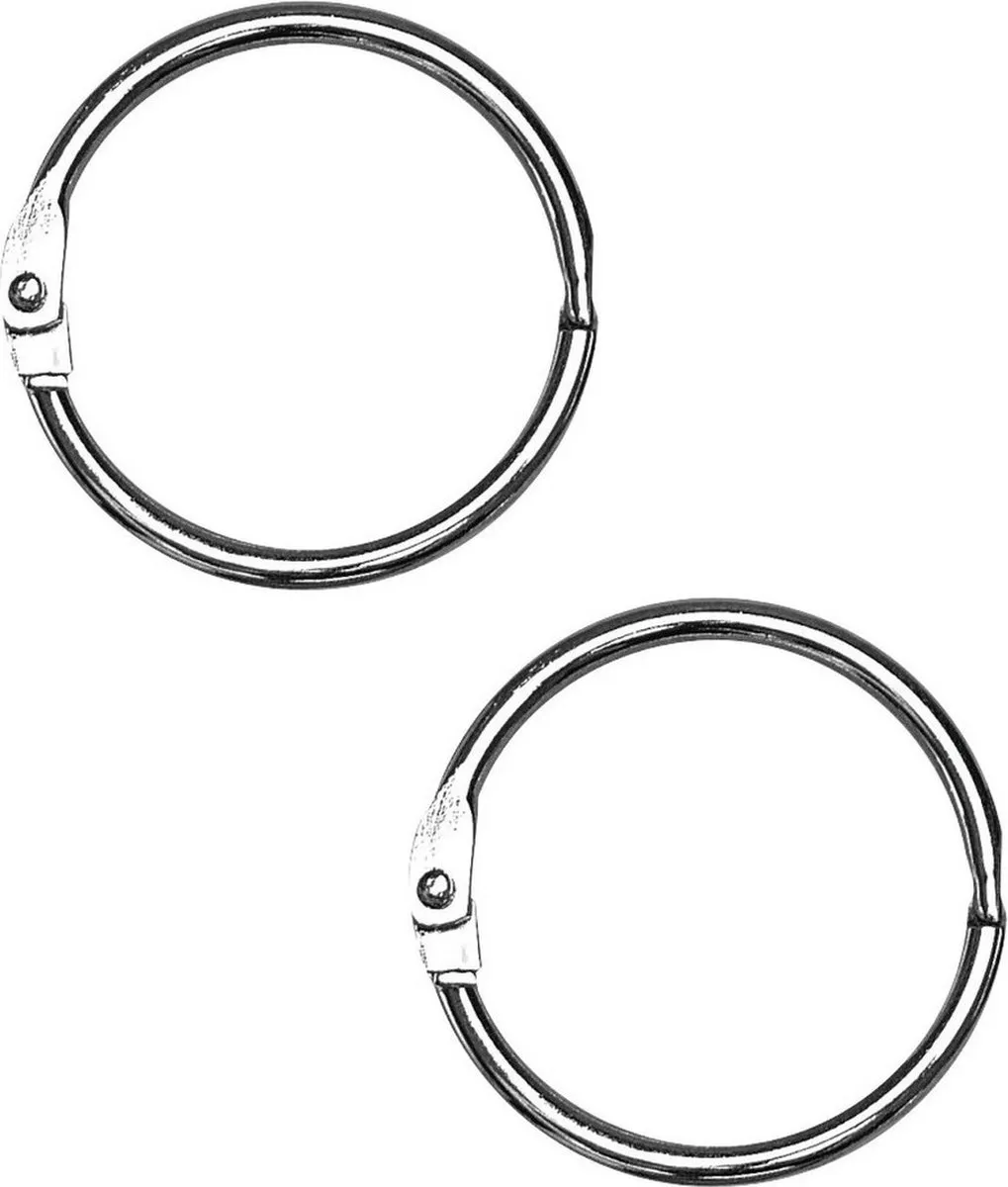 Rayher Sleutelringen/Boekringen 25mm - 100 Stuks - Zilver