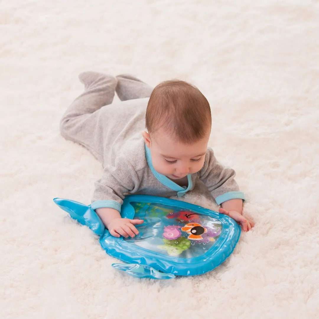 Infantino Tummy Time Waterspeelmat - 6 Speelelementen - Blauw