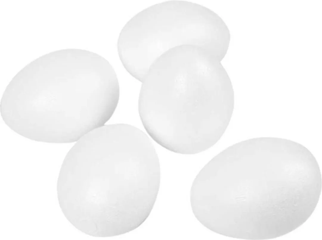 Creativ Company Styropor Eieren 8cm - 5 Stuks