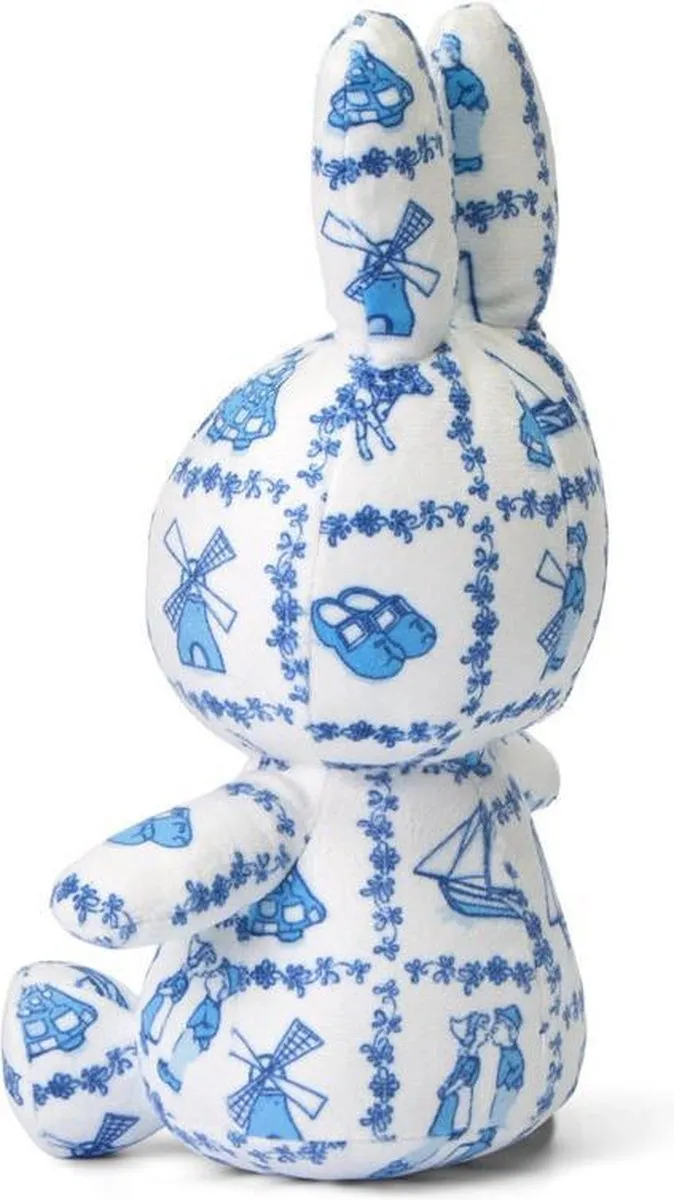 Bon Ton Toys Nijntje Knuffel - 23 cm - All Over Delfts Blauw