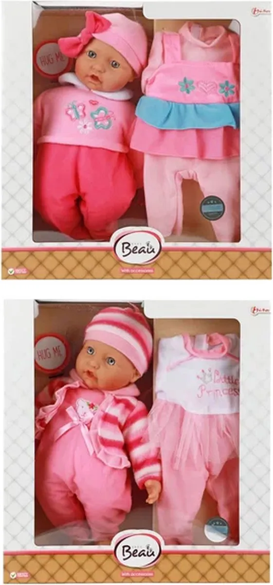 Toi-Toys Baby Beau Babypop Cadeauset - MPN 02026Z - Roze